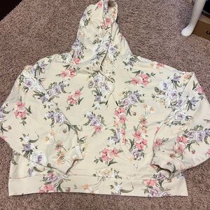 Gap × LoveShackFancy Floral Cropped Logo Hoodie